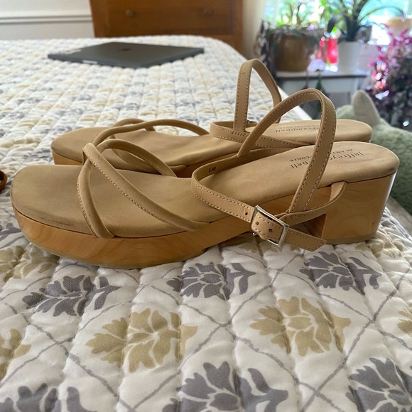 Jeffrey Campbell for Anthropologie Lorelai Platform Sandals, Nude, Size 6.5 - Picture 1 of 4